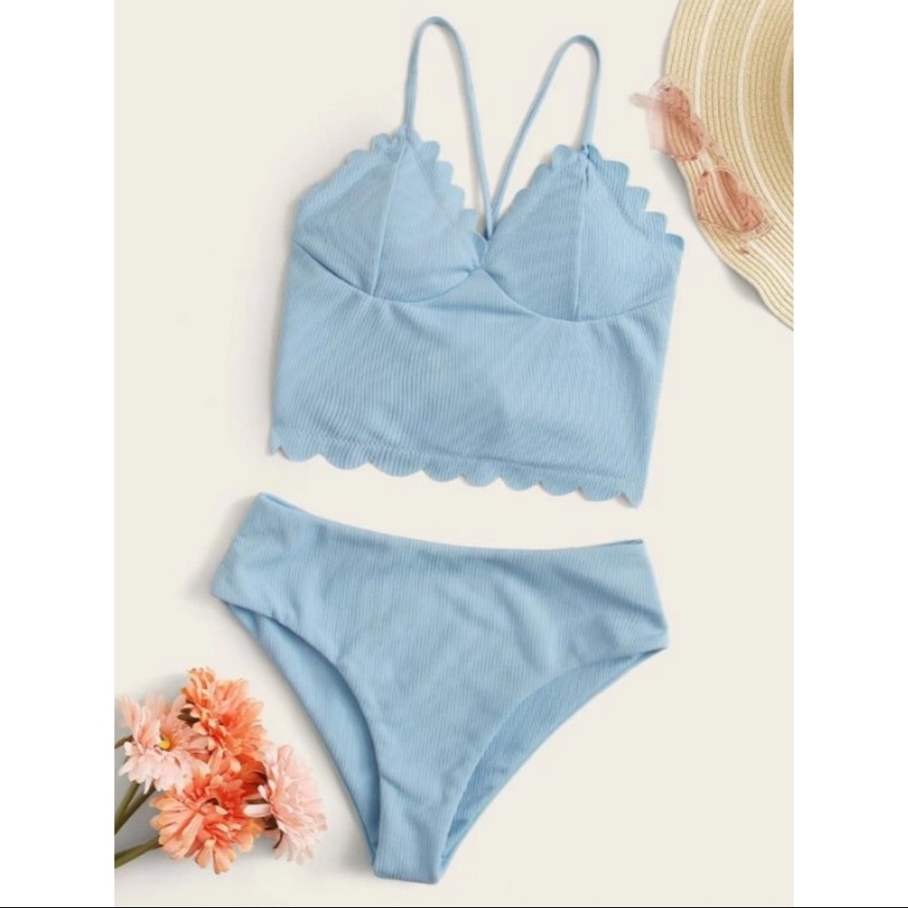 NWT Ribbed Crop Bikini